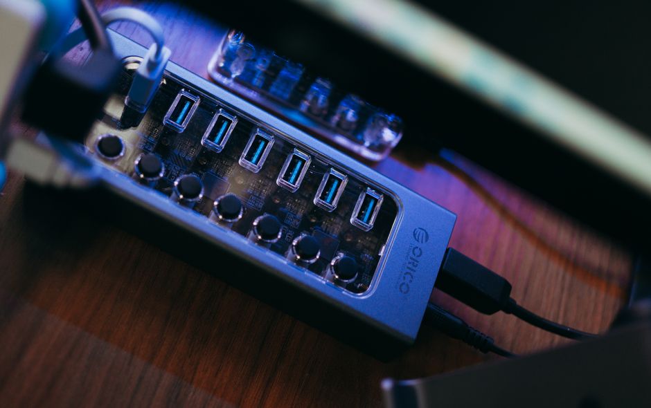 Configuración de hub USB para especialista en seguridad